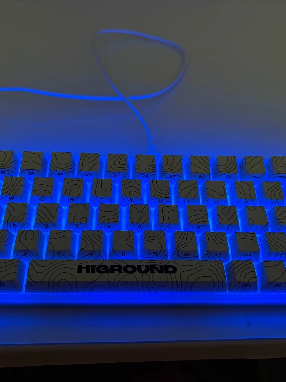 Higround HG68 Snowstorm RGB Topographic Pattern Mechanical Keyboard
